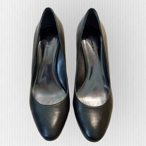 ETIENNE AIGNER Black Leather Pumps Block Heel Shoes E-Haven Size 9M